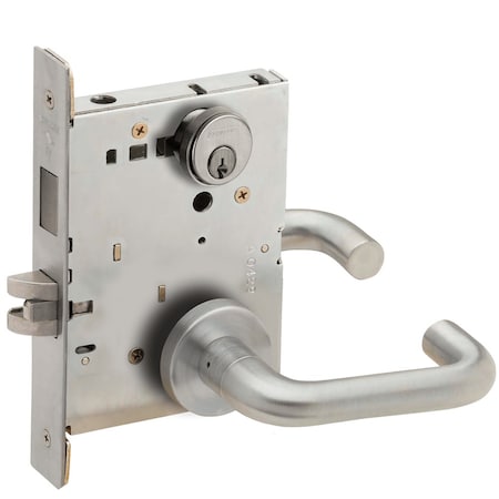 Schlage Corridor Mortise Lock with Deadbolt, 03A Design, Satin Chrome L9456P 03A 626